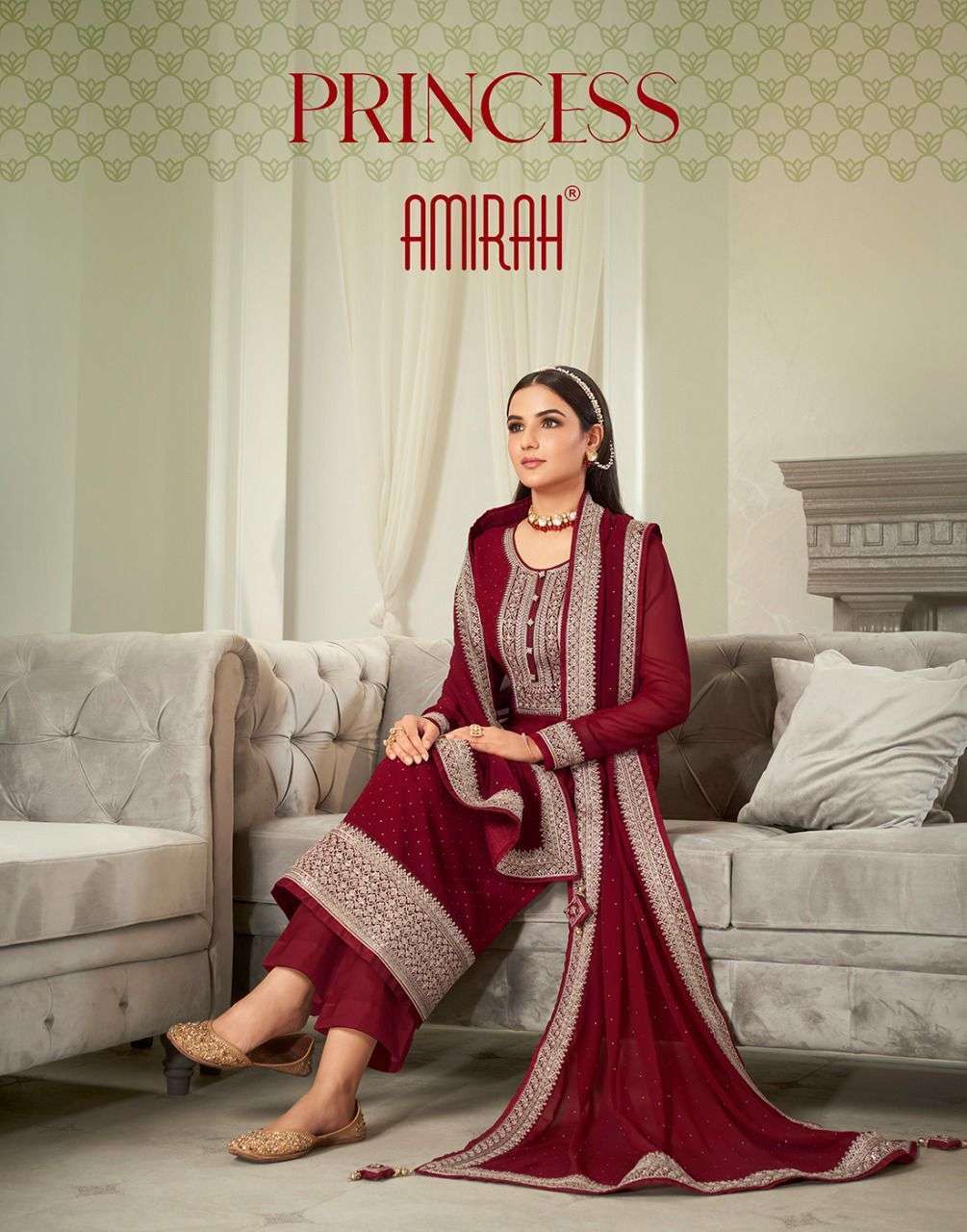 amirah princess series 16031-16036 fine georgette suit 