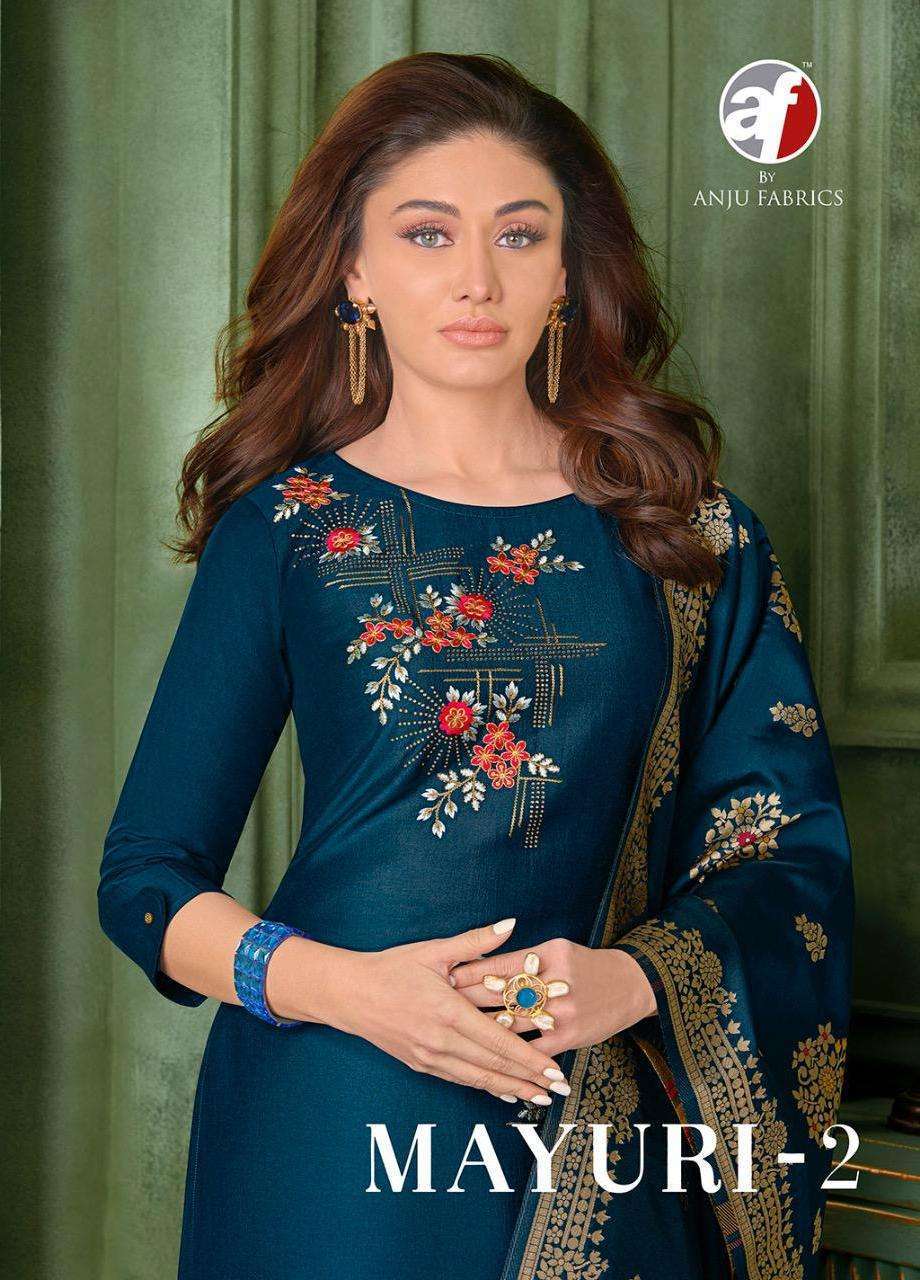 anju fab mayuri vol 2 series 5301-5308 bember jam silk suit 