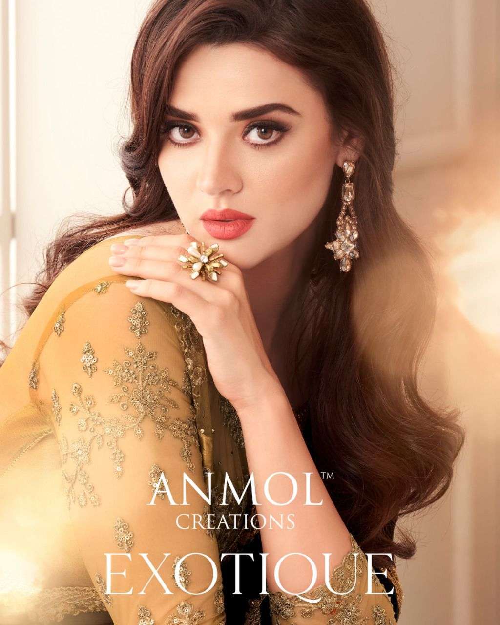 Anmol creation exotique series 7001-7014 satin chiffon saree