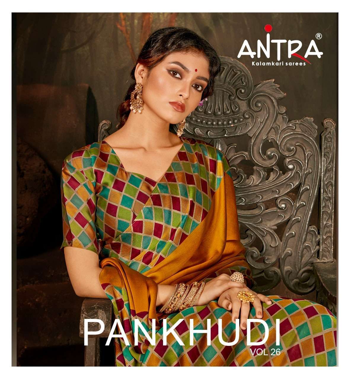 antra pankhudi vol 26 series 76481-76490 black rangoli saree