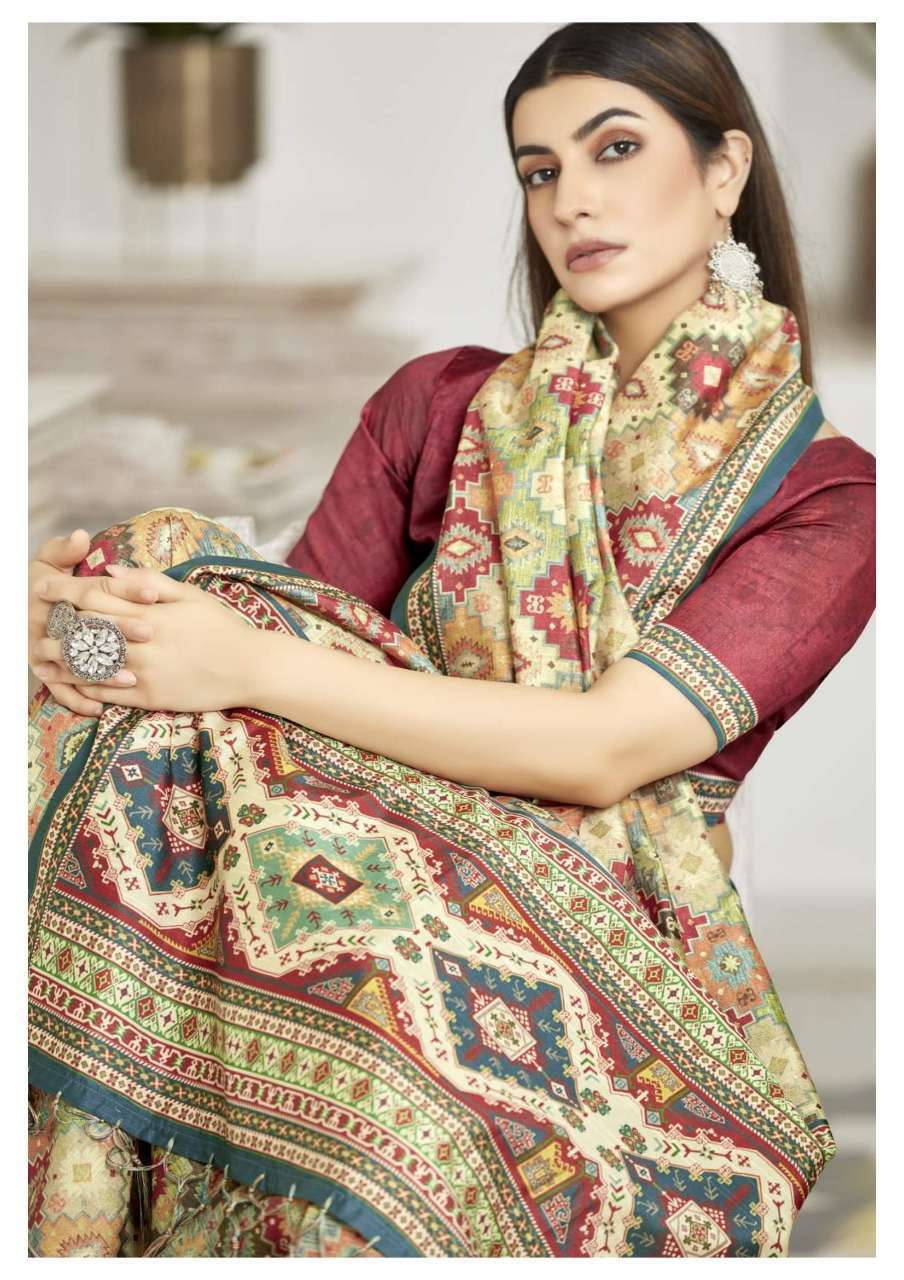 apple nitya silk vol 2 series 201-208 Bhagalpuri  Digital Print saree