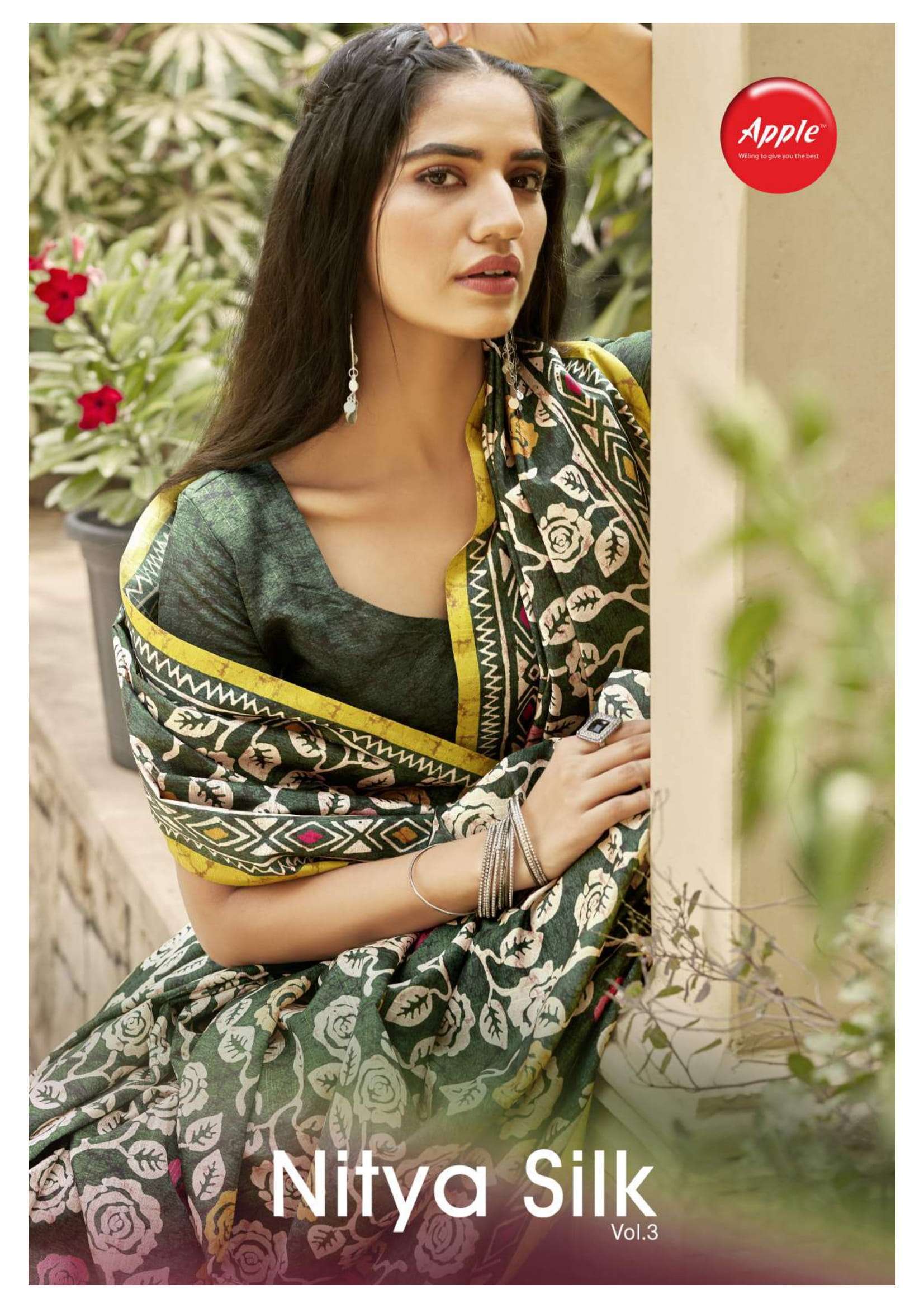 apple nitya silk vol 3 series 301-308 Bhagalpuri Digital Print saree