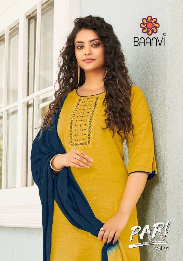 baanvi pari vol 1 series 101-106 limca heavy cotton readymade suit 