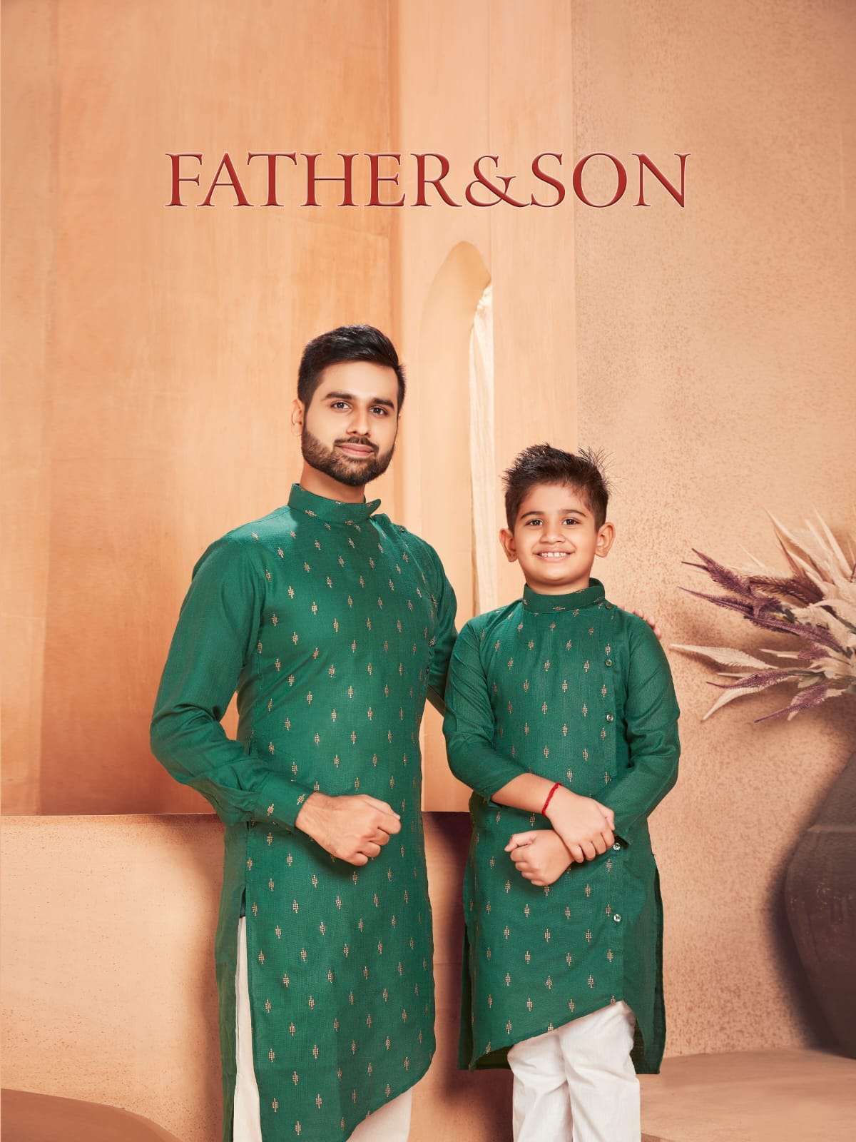 banwery father & son series 101-106 heavy magic cotton slub kurta 