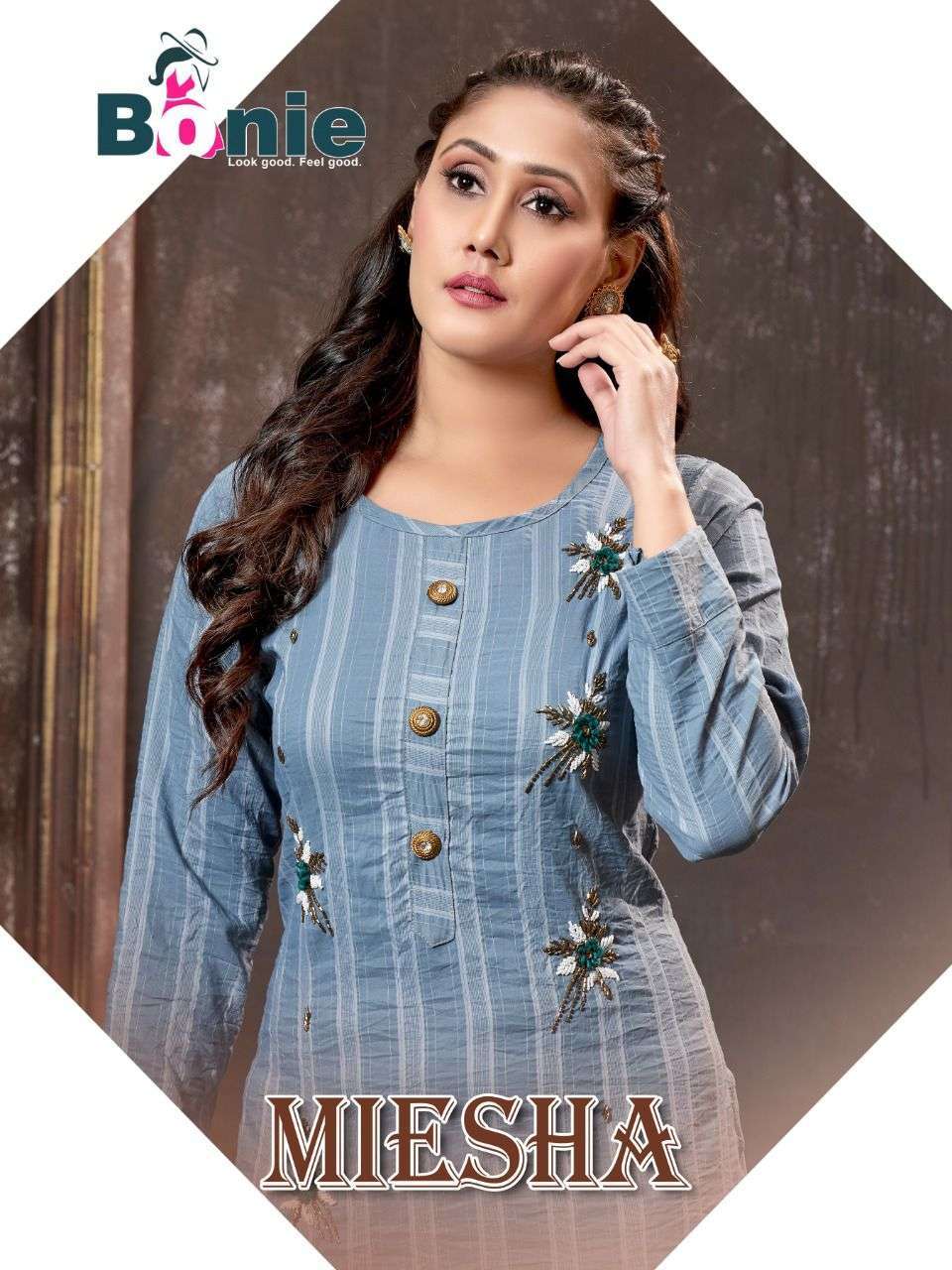 Bonie miesha series 1001-1008 heavy lining silk kurti 