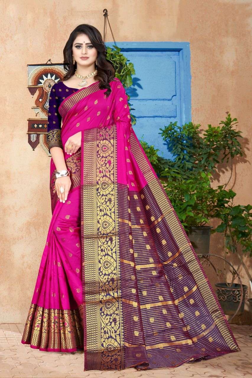 Cristina5 sarees soft maithili silk saree with maithili silk blouse 
