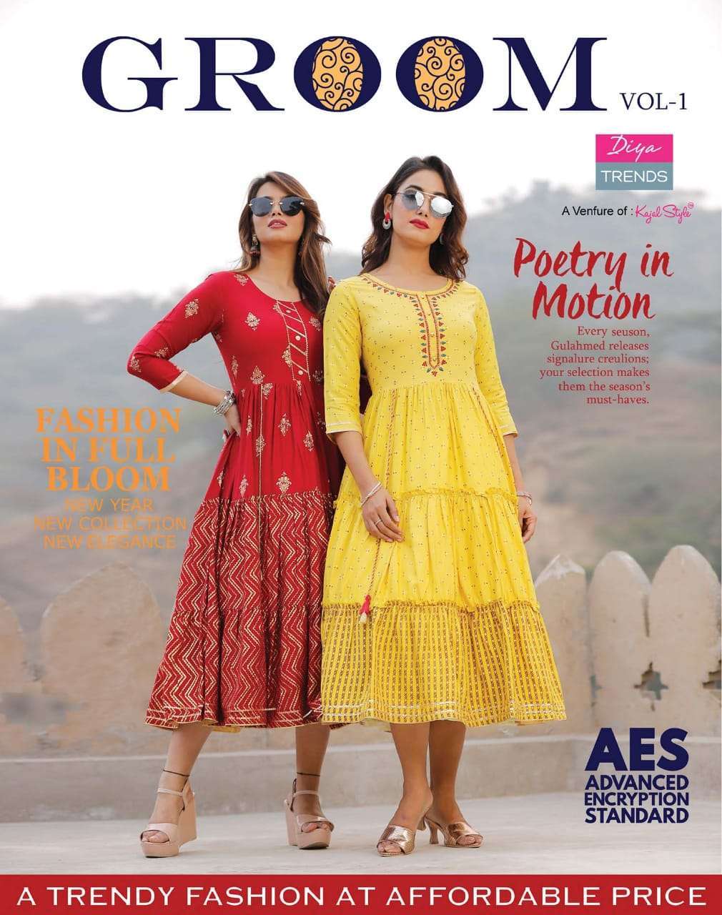 DIYA TRENDZ GROOM VOL 1 RAYON DESIGNER GOWN KURTI COLLECTION