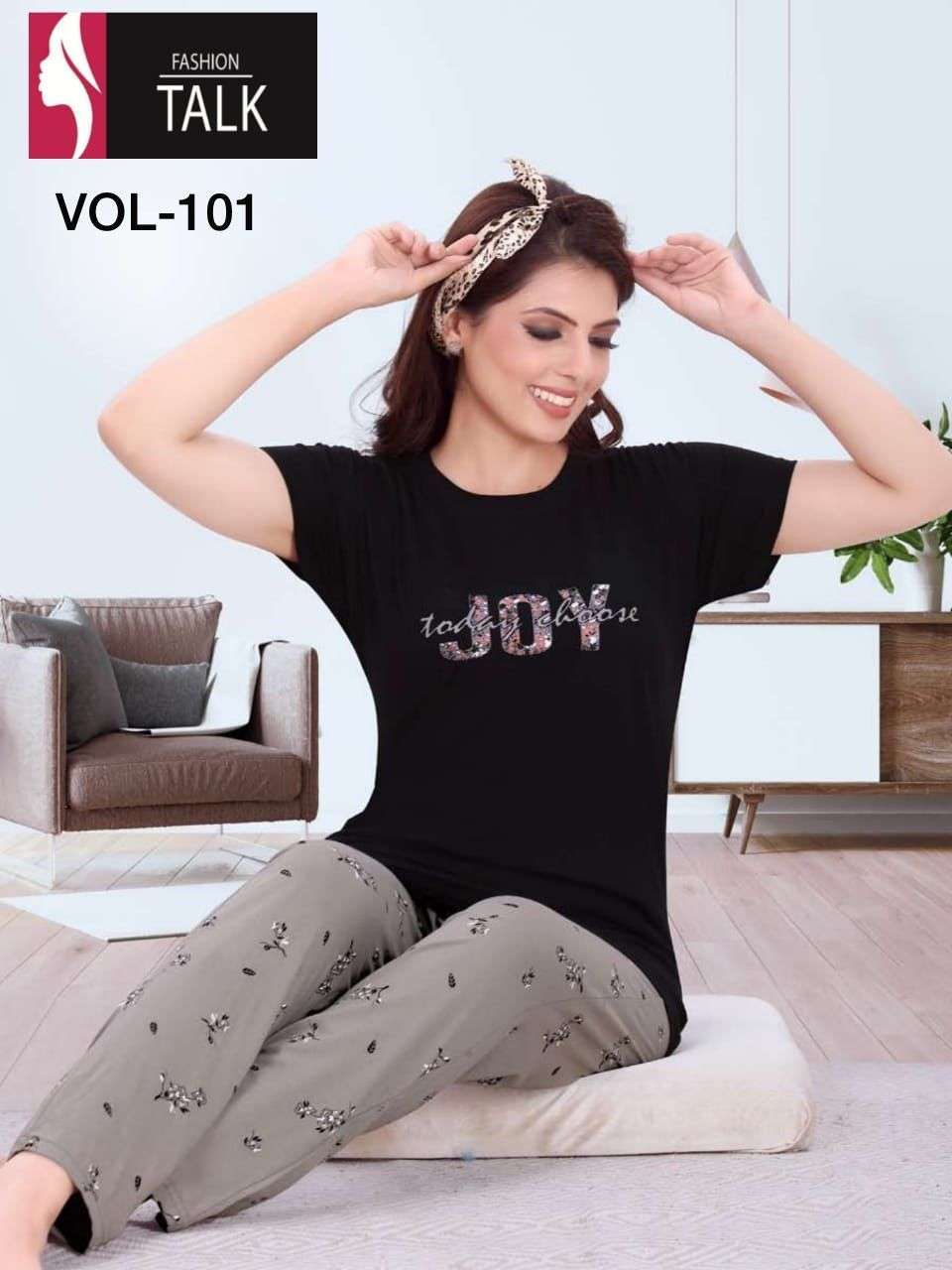 fashion talk indigo vol-101 Shinker Hosiery Cotton Night suits