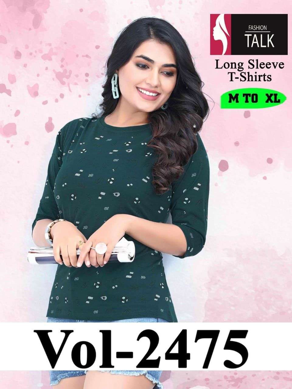 fashion talk vol 2475 hosiery ladies long sleeve t-shirt 