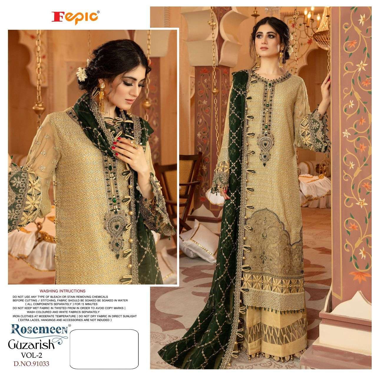 FEPIC ROSEMEEN GUZARISH VOL-2 DESIGNER FAUX GEORGETTE SUIT 