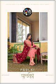 fourdots paalki series 0671-0674 Pure Viscose Weaving Muslin suit