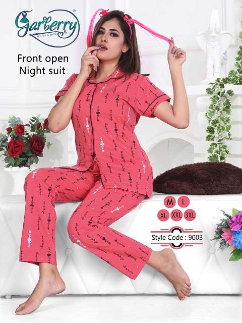 Garberry 9003 Cotton Lycra Stretchable casual Wear Night Dress