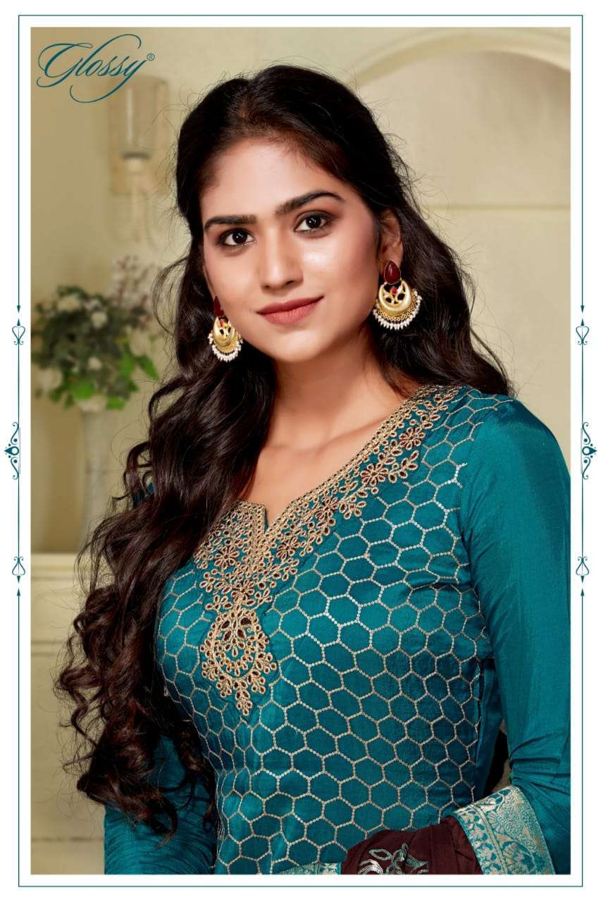 glossy dno 94 pure opada sequence embroidery suit 