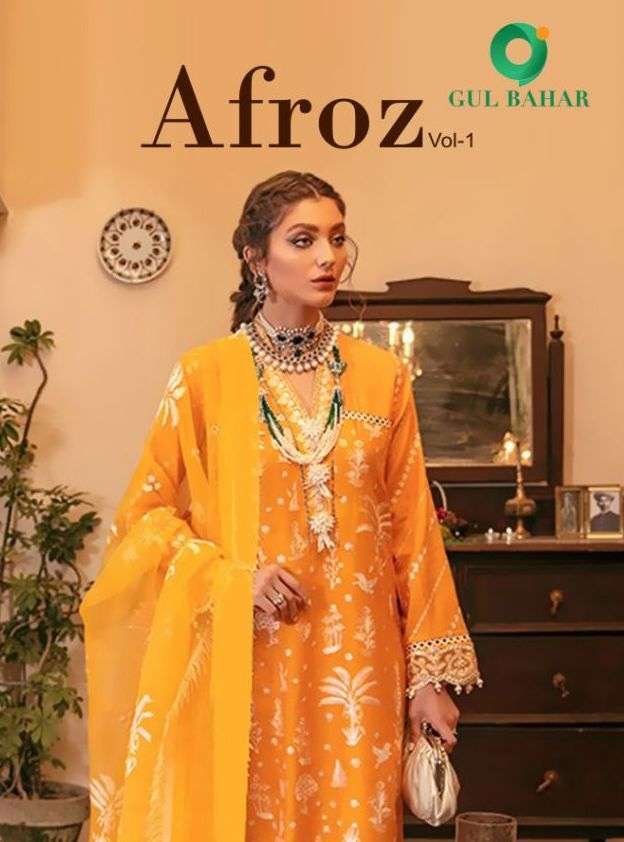 gul bahar afroj vol 1 series 31-34 heavy faux georgette suit 