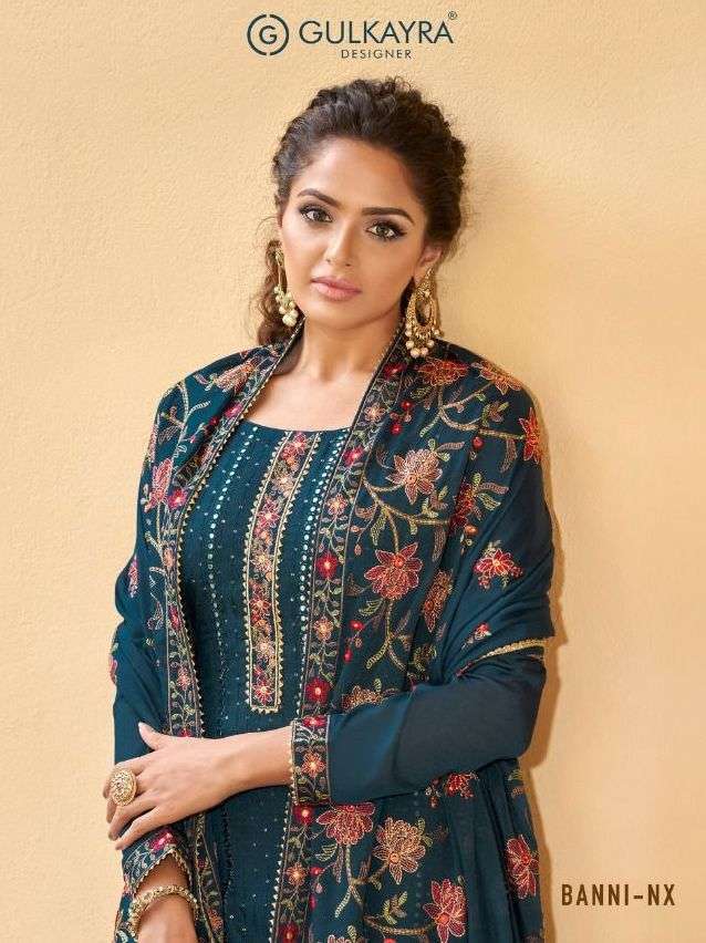gulkayra banni nx series 7092-7096 Real georgette suit