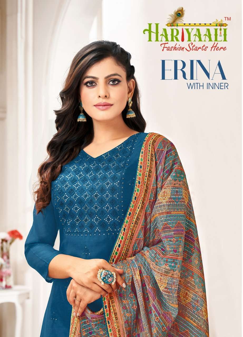 hariyaali erina series 108-113 modal silk tone to tone suit
