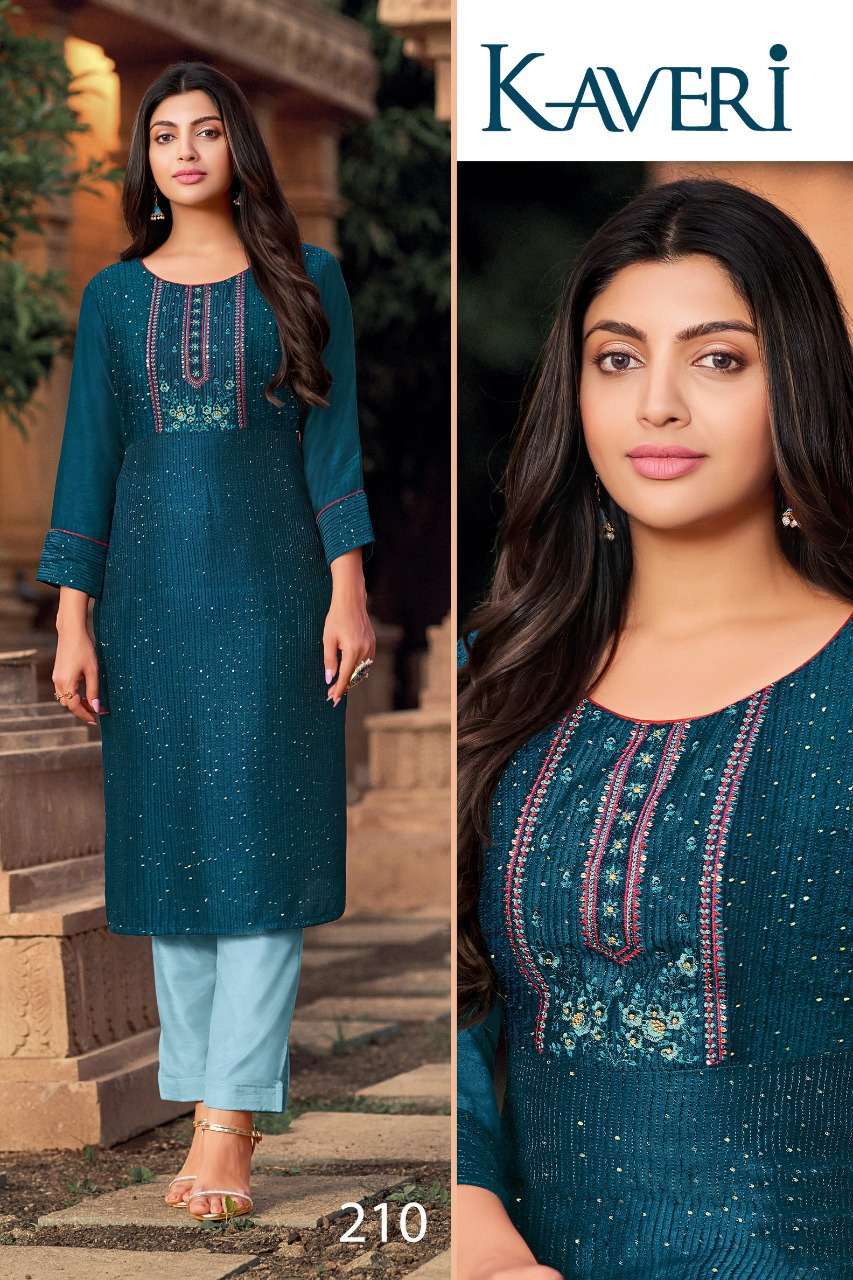 hariyaali kaveri series 207-212 soft silk viscose kurti 