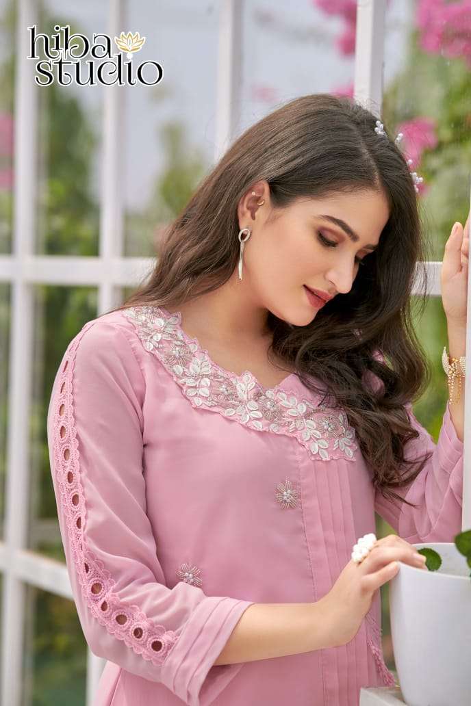 hiba studio lpc 44 Pure Georgette Fabric pakistani kurti 