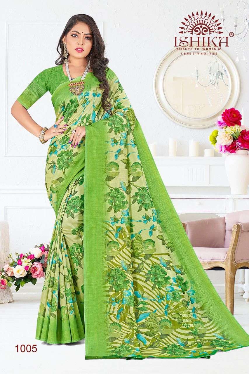 ishika lamhe silk series 1001-1006 silk georgette saree