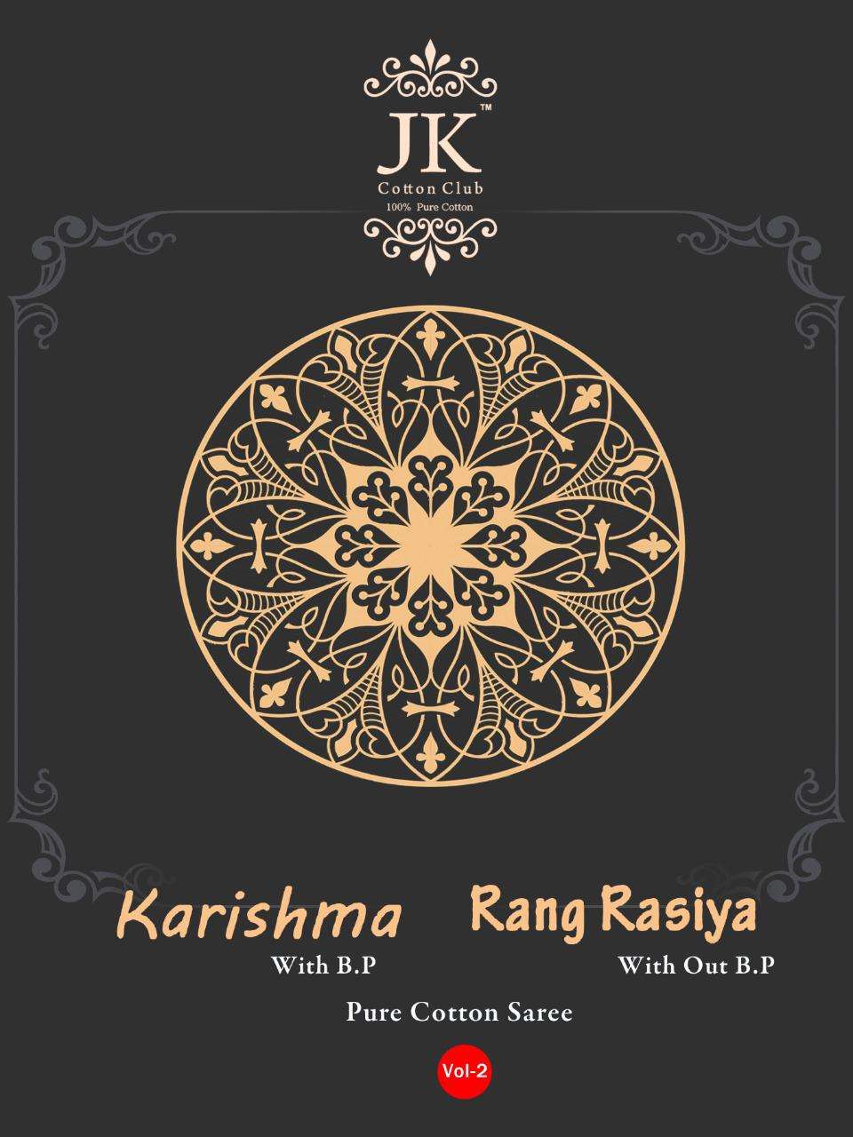 Jk Karishma vol-2 series 201-230 Cotton printed Saree