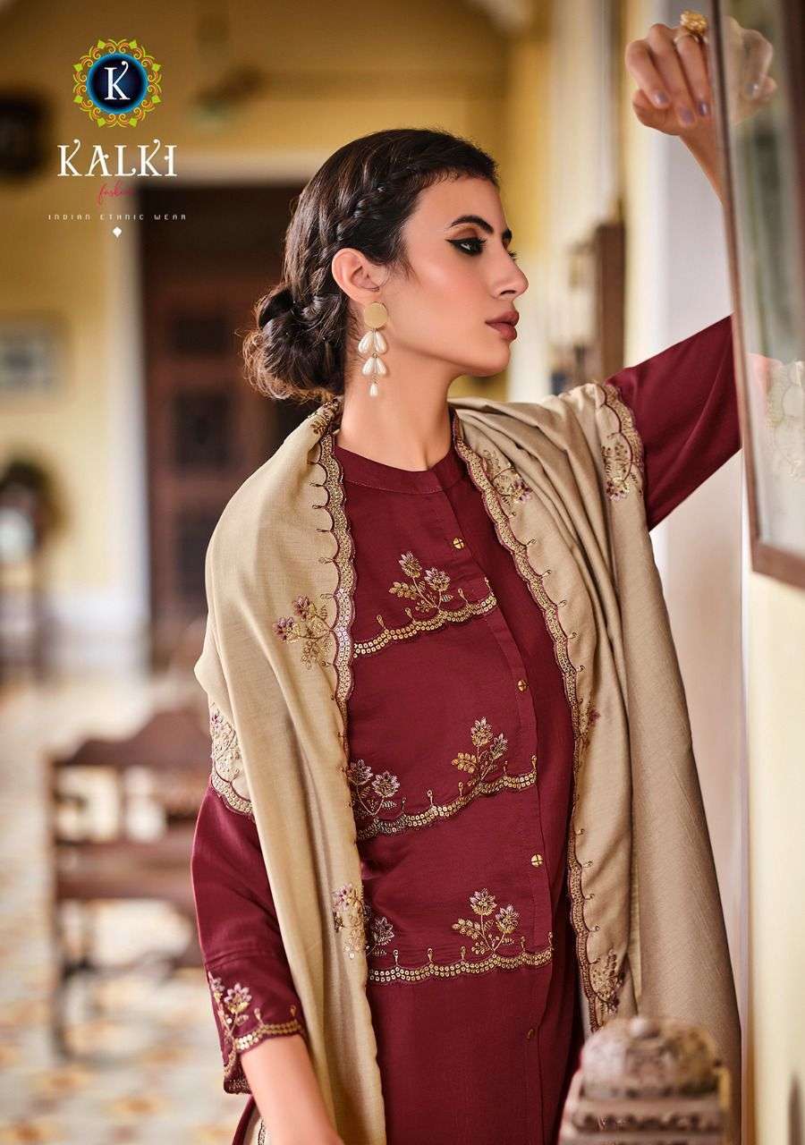 Kalki fashion izabella vol-3 series 92001-92008 pure weaving silk suit 