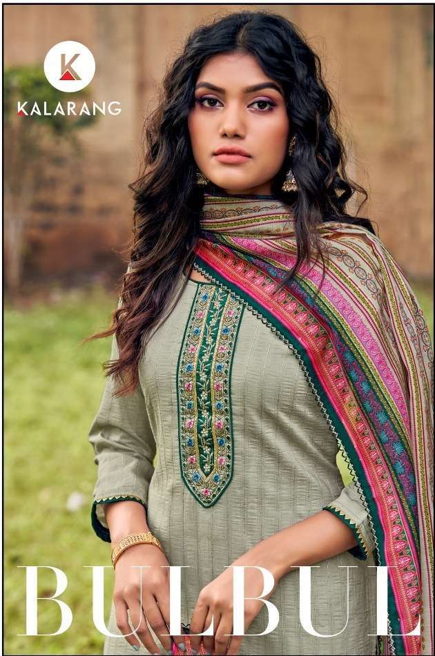 Kalrang bulbul series 3401-3404 parampara weaving 2mm sequence and embroidery work suit 