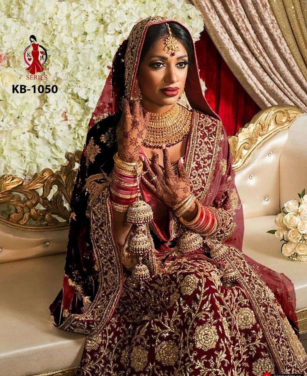 KB SERIES BRIDAL LEHENGA BOUTIQUE COLLECTION DESIGNER 9000 VELVET LEHENGA 
