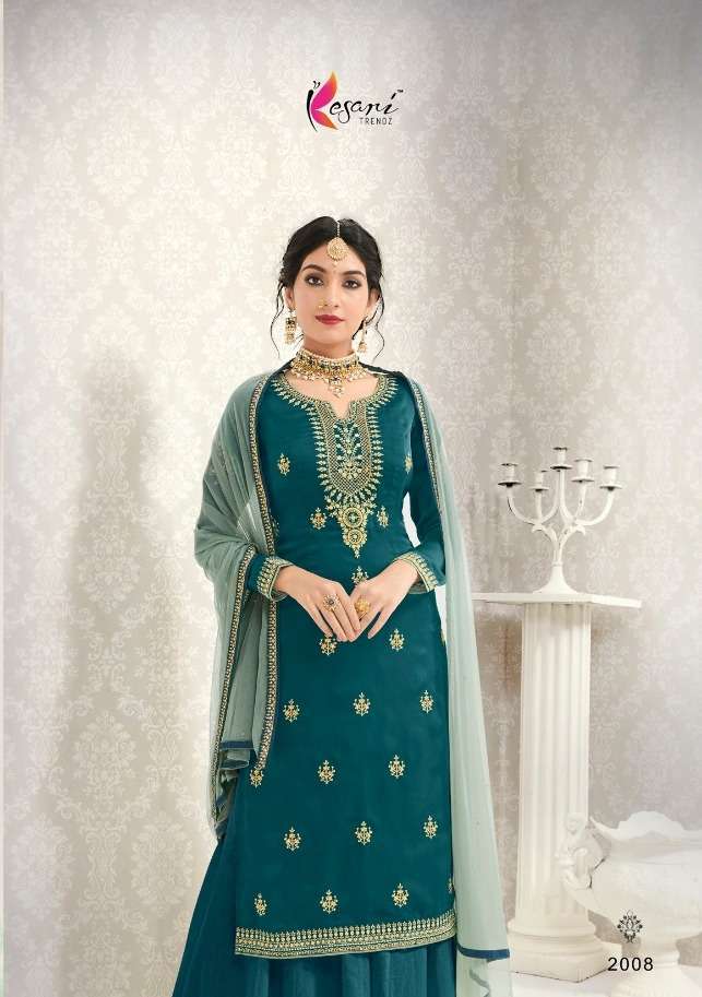 kesari trendz morpankh vol 1 series 2007-2012 satin georgette suit 