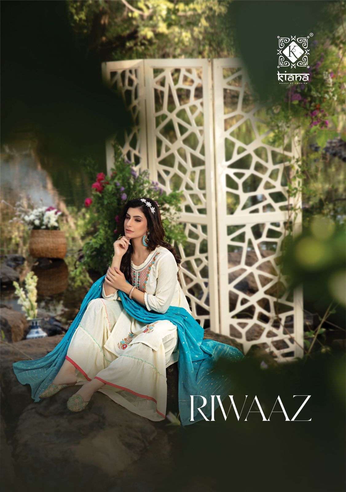 kiana riwaaz series 101-108 viscose lurex embroidery work readymade suit 
