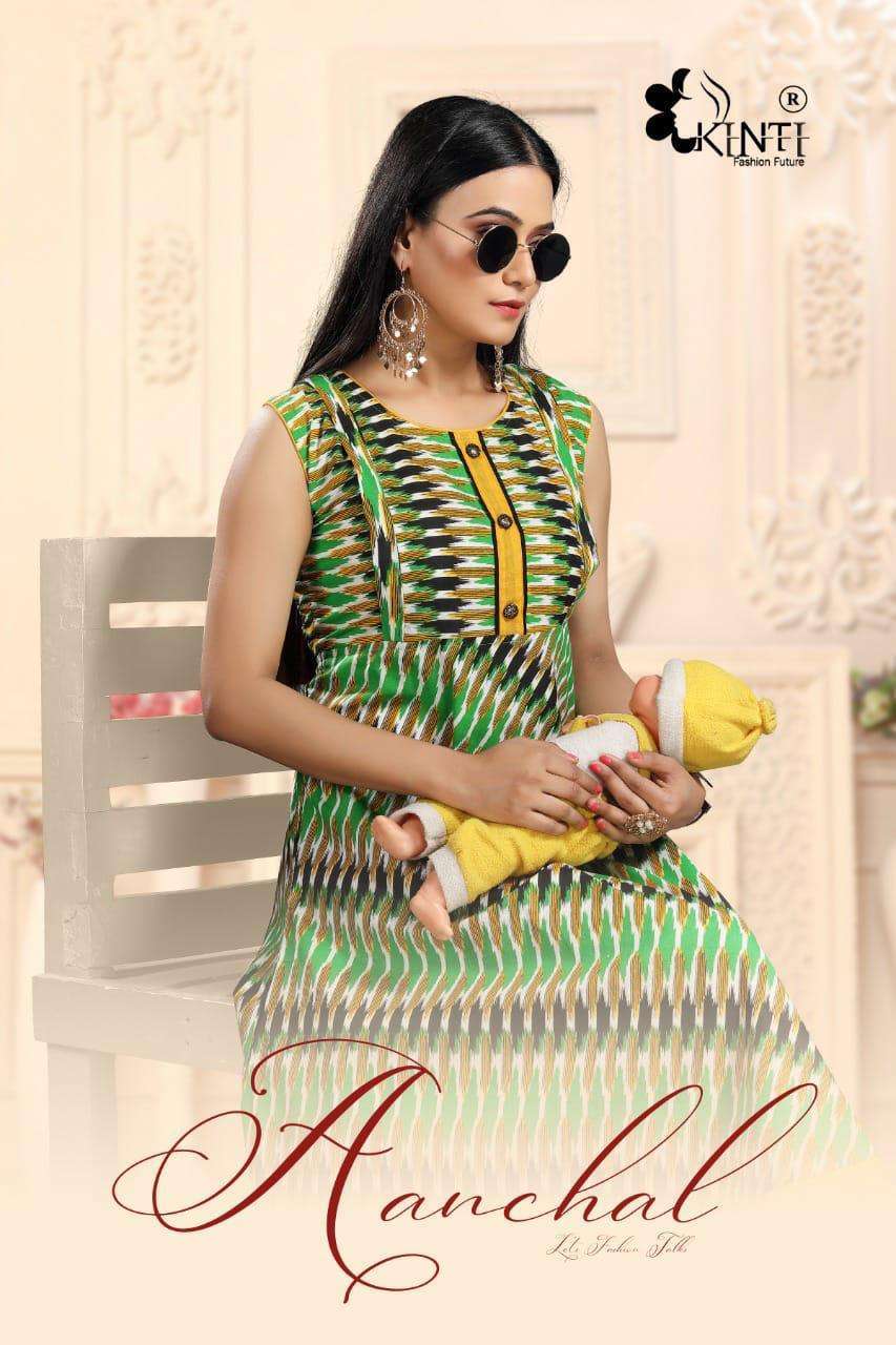 kinti aanchal series 101-110 cotton print kurti 