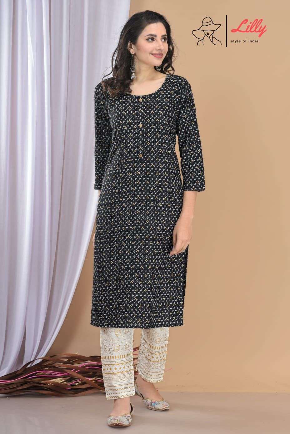 Lilly style meena-6 falsa rayon standard finishing printed kurti 
