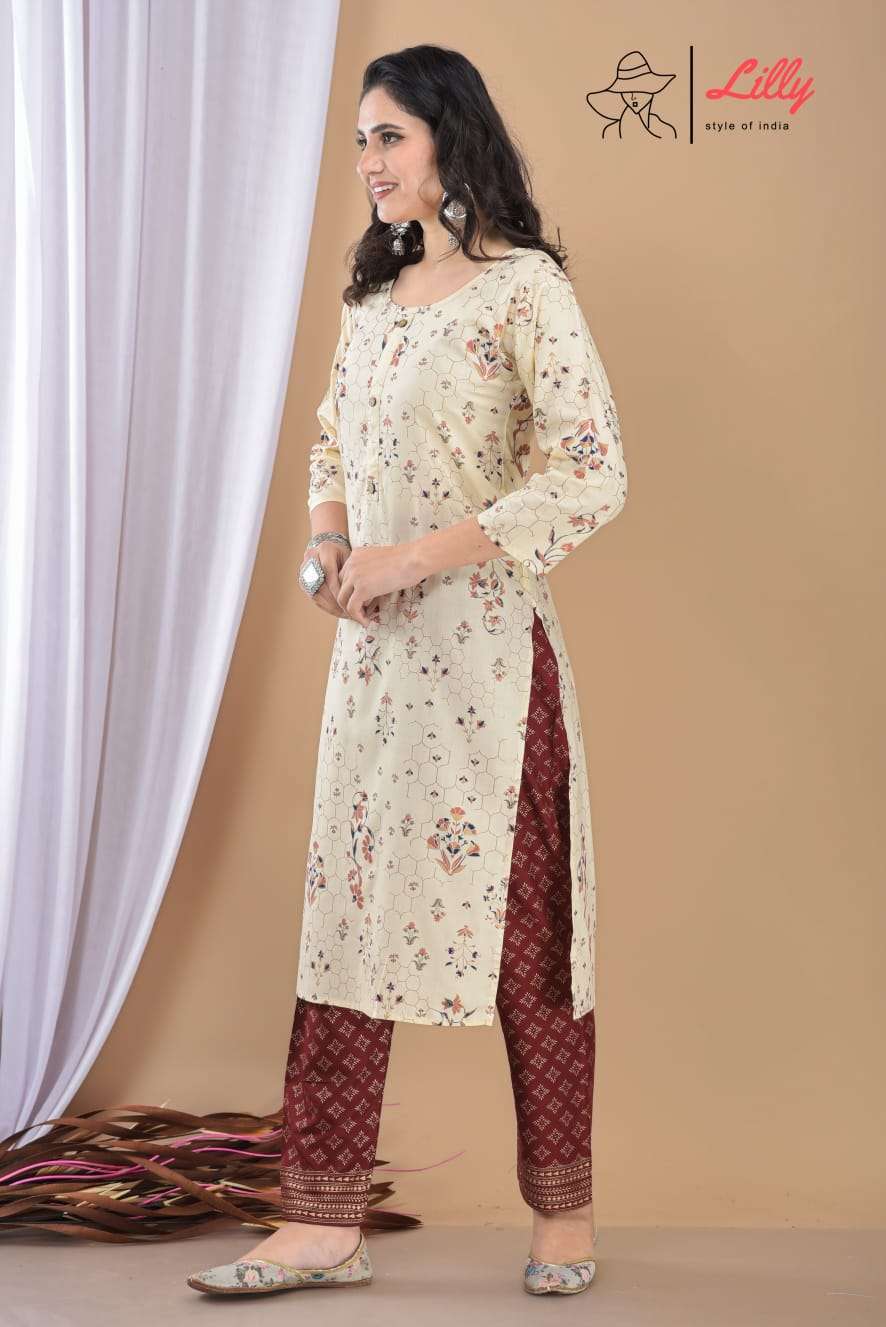 Lilly style meena-7 falsa rayon standard finishing printed kurti 