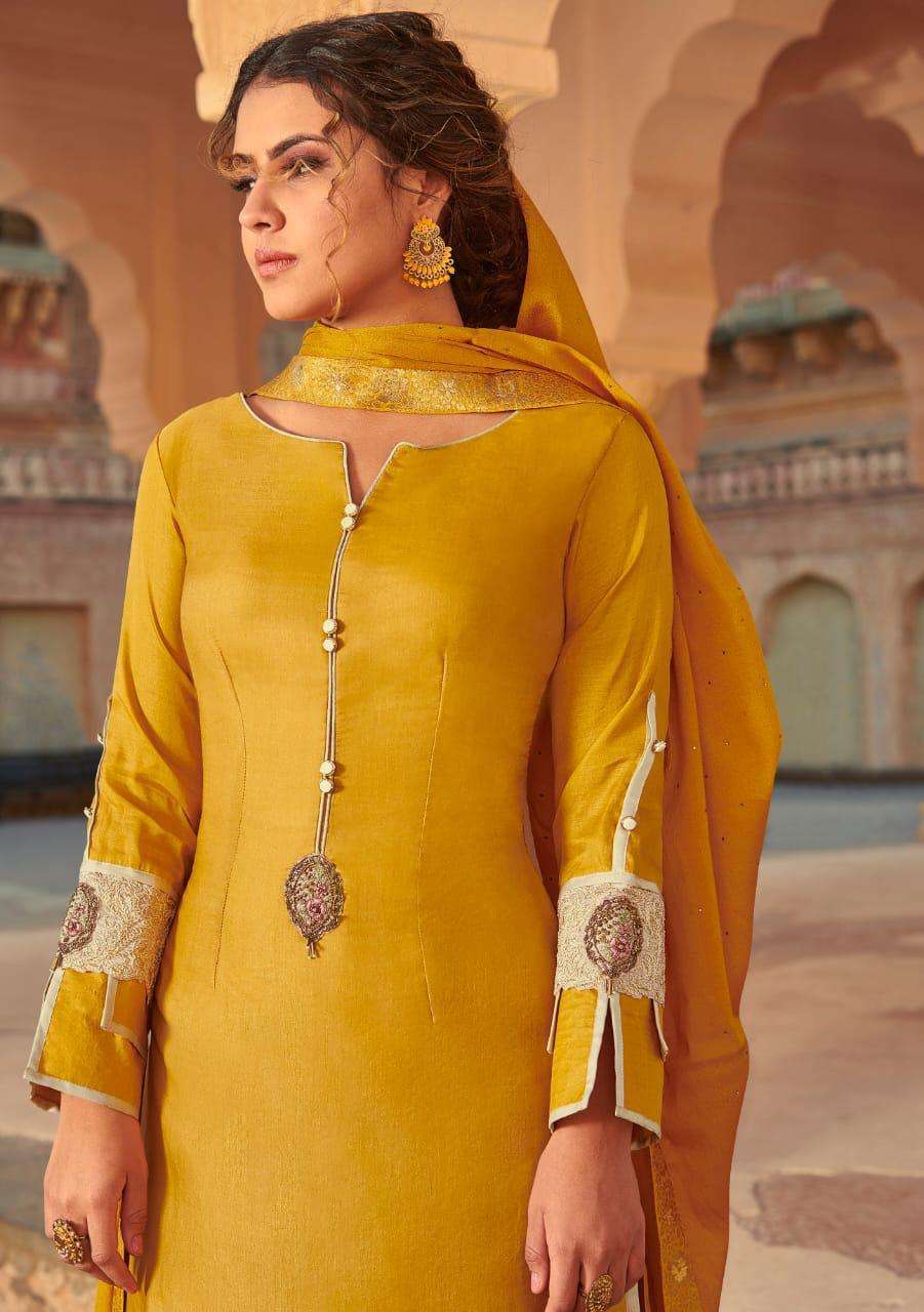 Lilly style sampann series 01-06 tussar muslin suit 