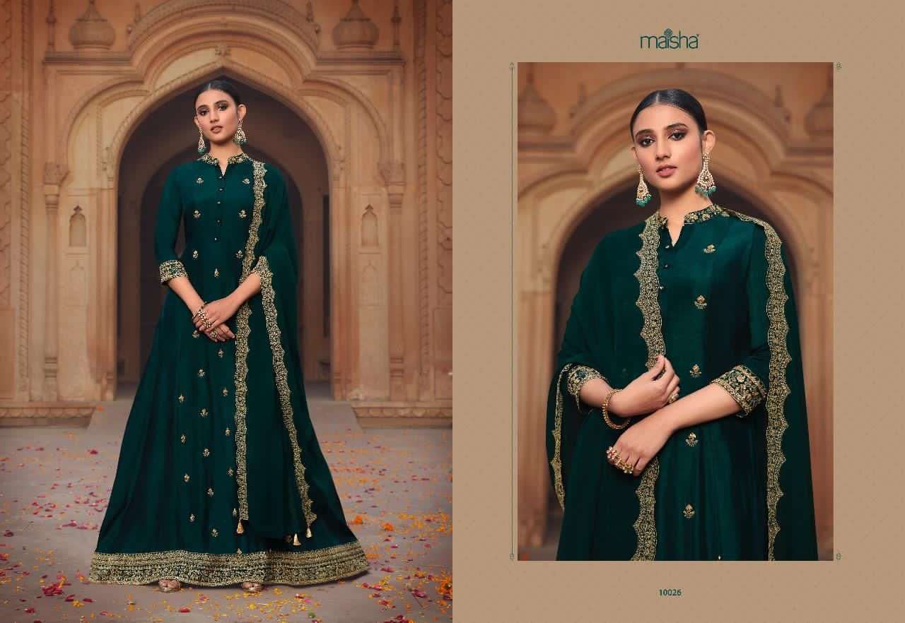 MAISHA MASKEEN DESIGNER PURE RUSSIAN SILK TOP AND DUPATT