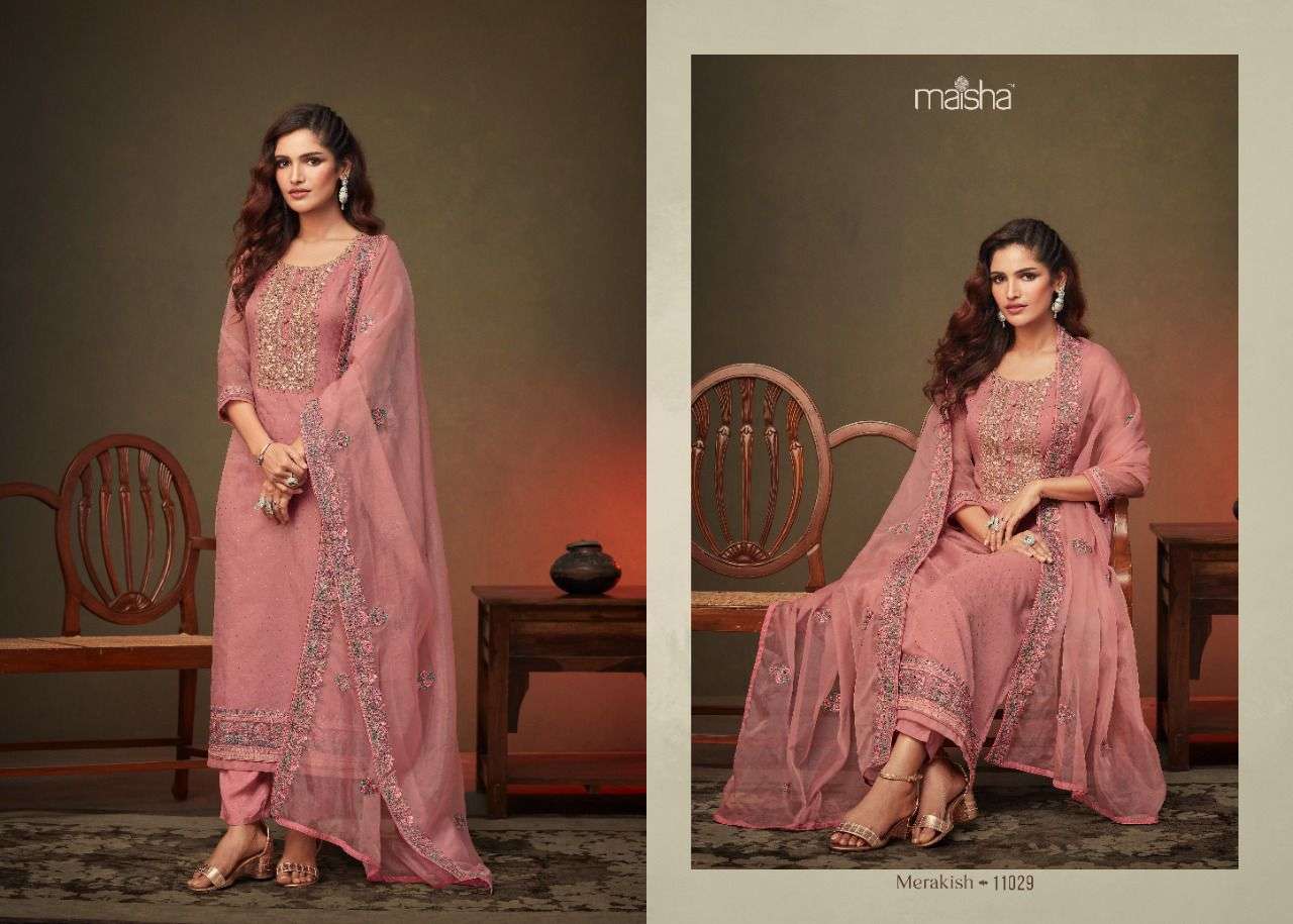 MAISHA MERAKISH DESIGNER VISCOSE ORGANZA SUIT 