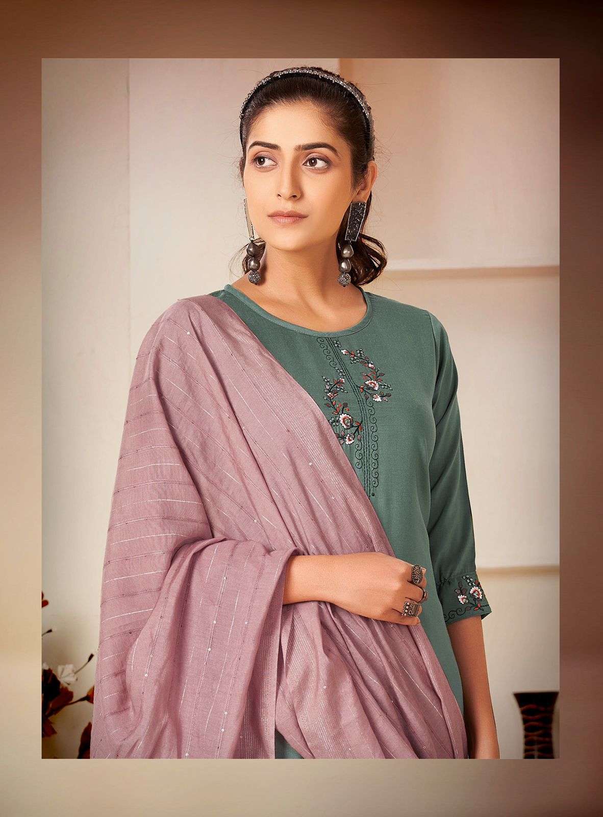 MASCARA READYMADE FANCY KURTI WITH BOTTOM AND DUPATTA BY RIJIYA TRENDS