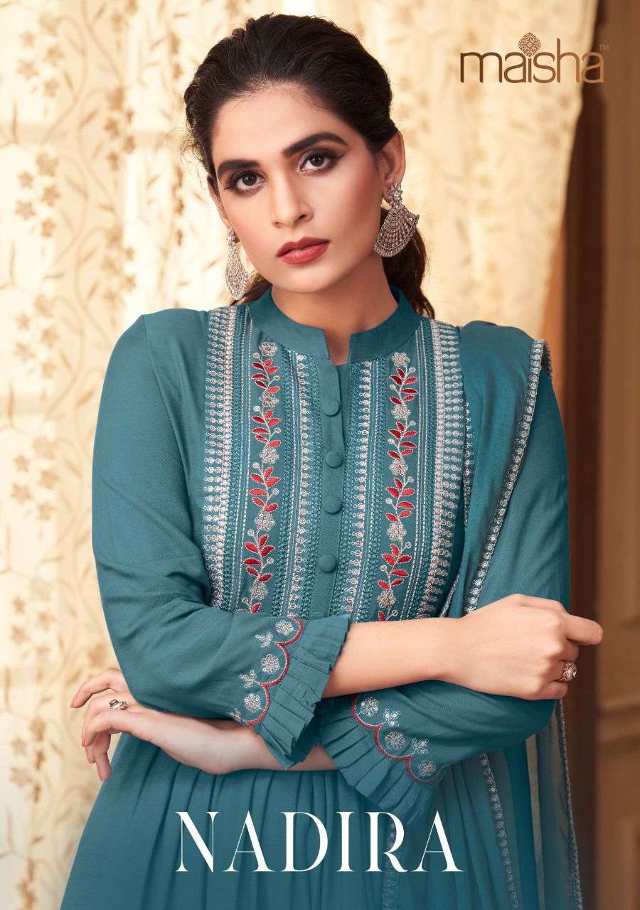 MASKEENJI NADIRA DESIGNER PURE VISCOSE RAYON READYMADE SUIT 