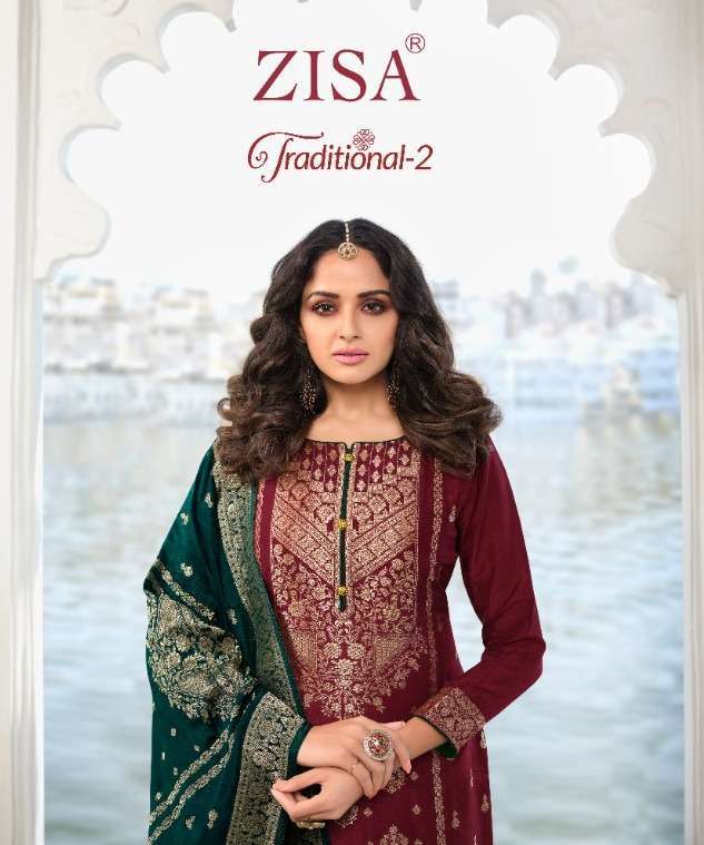meera zisa traditional vol 2 series 12981-12986 Pure Dola jacquard suit