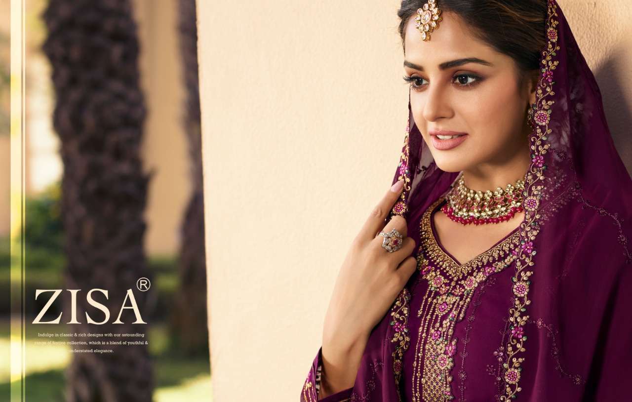 meera zisa vol 67 series 12261-12266 georgette embroidery suit 