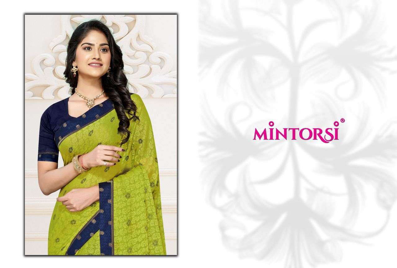 mintorsi glory brasso series 26121-26128 Chiffon Brasso saree