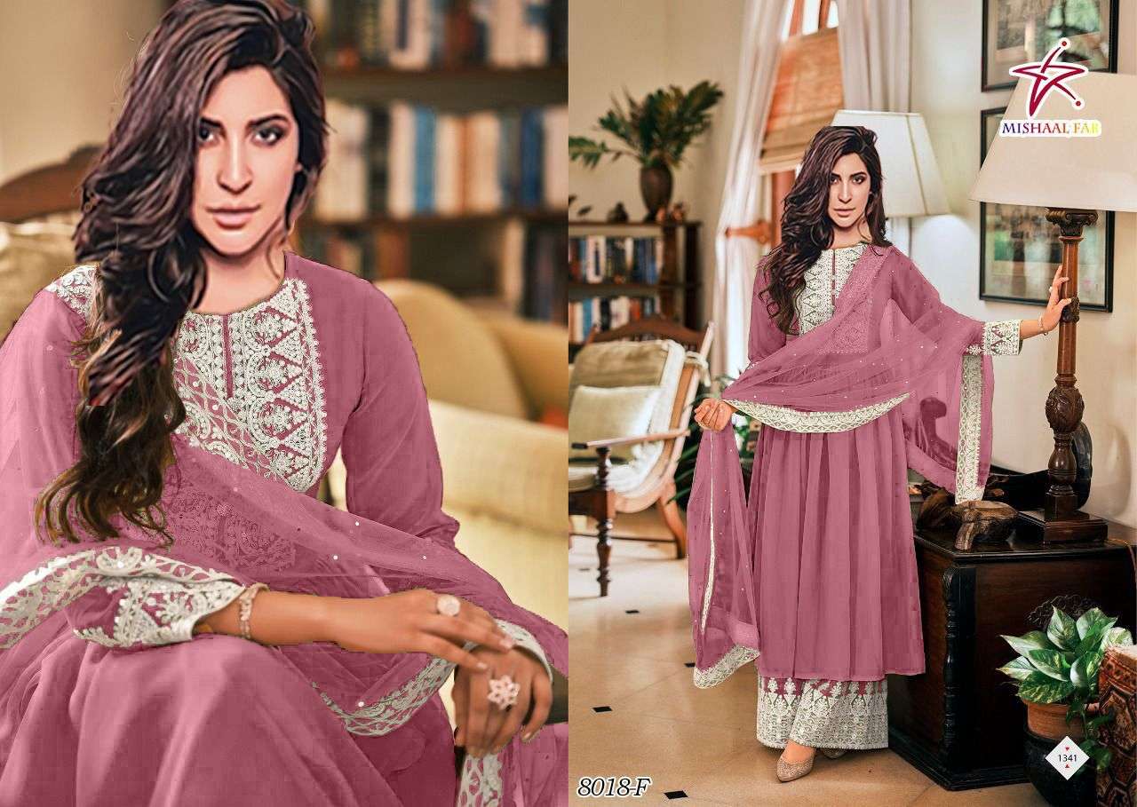 MISHAAL FAB 8018 DESIGNER HEAVY GEORGETTE SUIT 