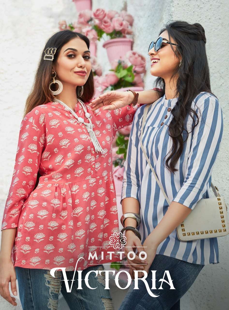 mittoo victoria series 5001-5006 Rayon Print kurti