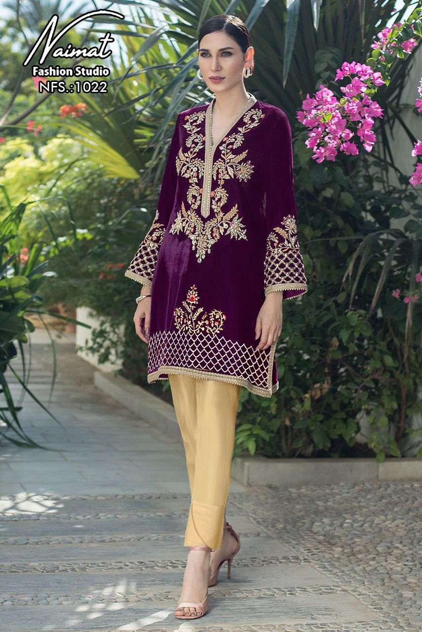 NAIMAT FASHION STUDIO NFS-1022 DESIFNER 9000 VELVET TUNIC 