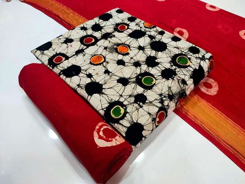 Nemi Cotton Wax Batik with Gold Print Cotton Batik with Gold Print suit
