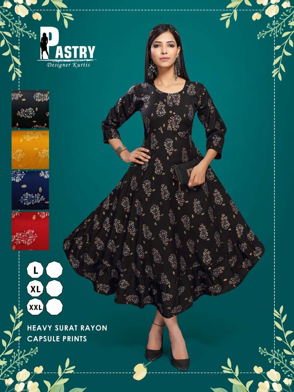 premnath pastry uref flair 4 Heavy Rayon Capsule Prints kurti