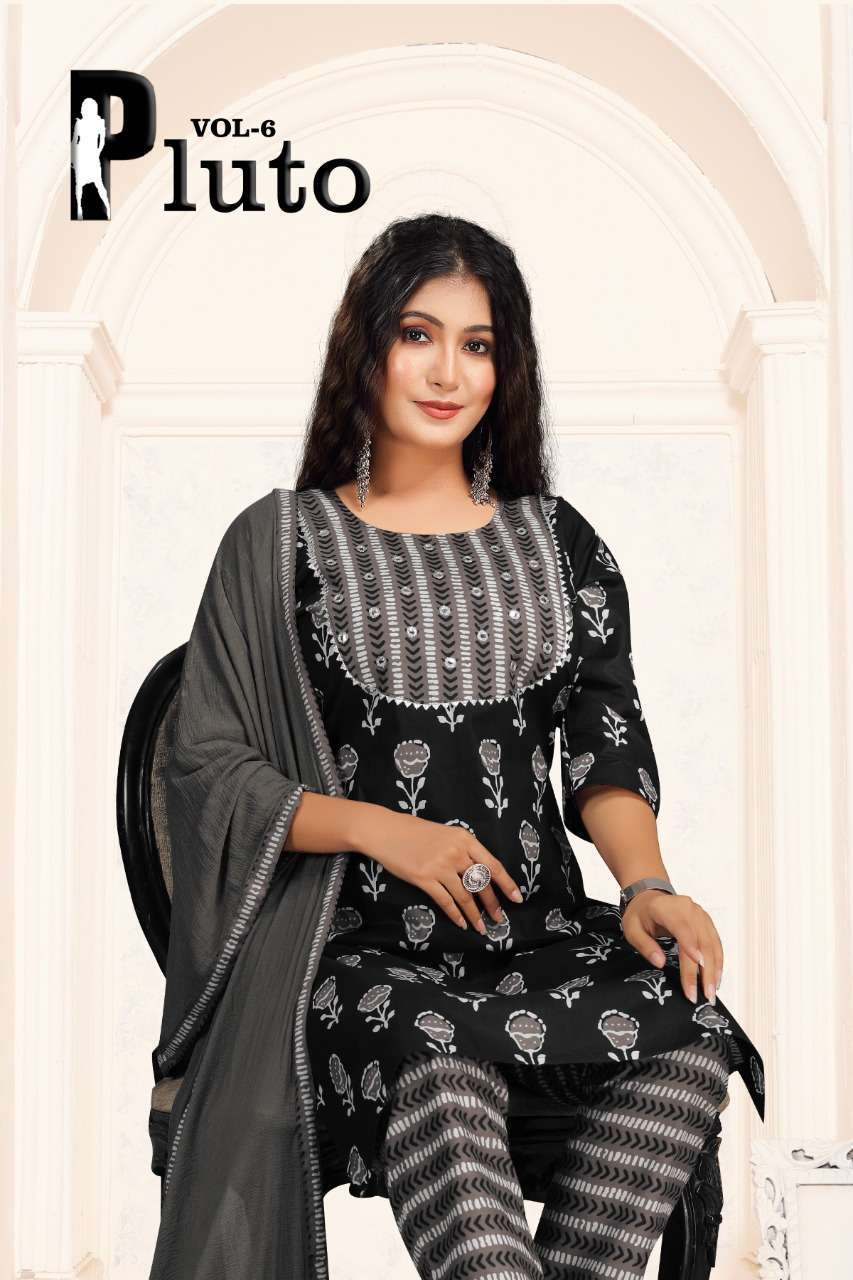premnath pluto vol 6 series 1101-1107 cotton cambric readymade suit 