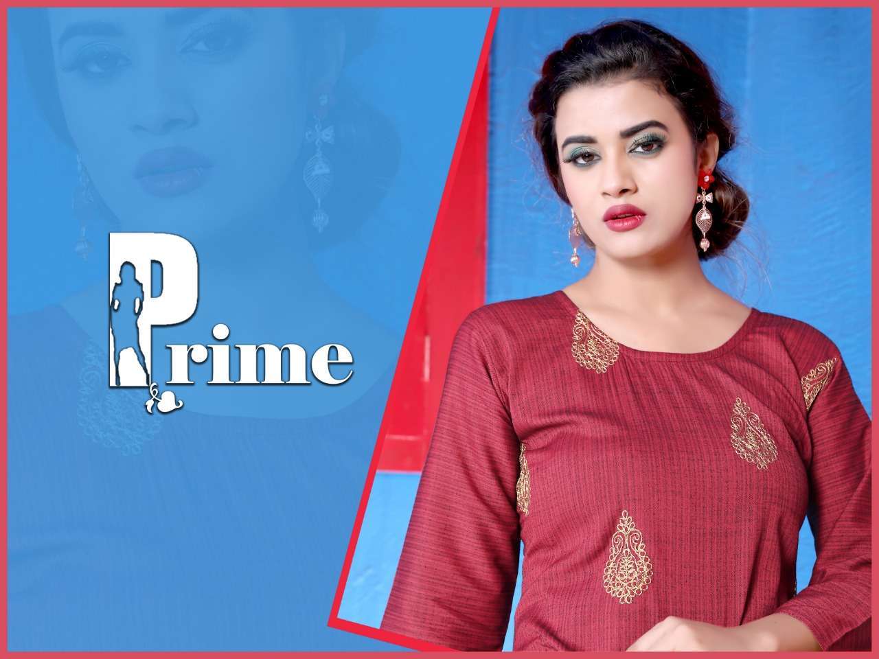 premnath prime series 1001-1008 rayon rope slub with tar work kurti 