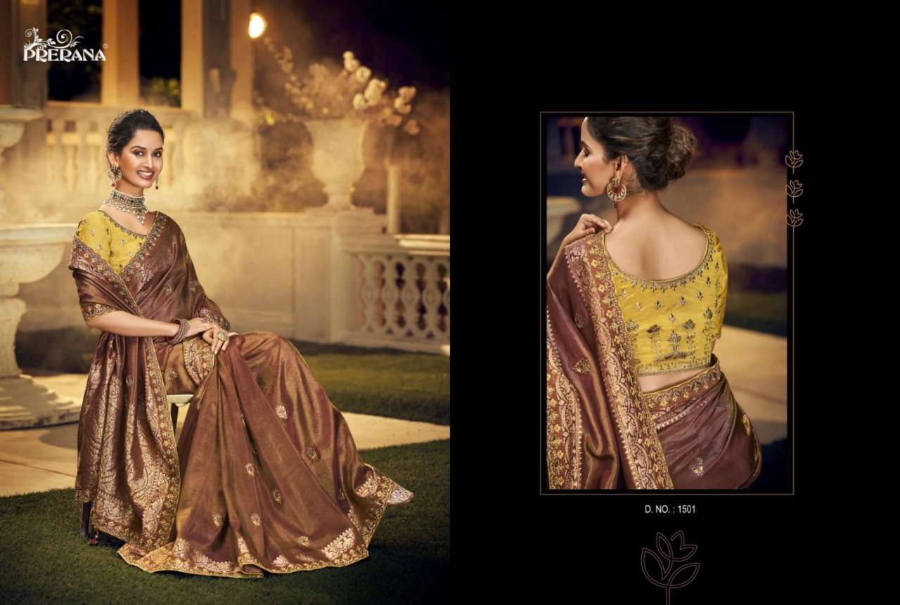 PRERANA 1501-1509 DESIGNER DOLA VISCOSE SAREE 