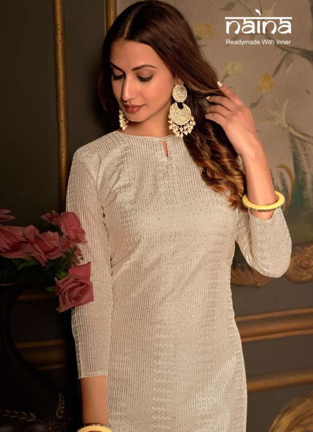 raghav royals naina series 1101-1112 Soft Silk Crochet work kurti with inner