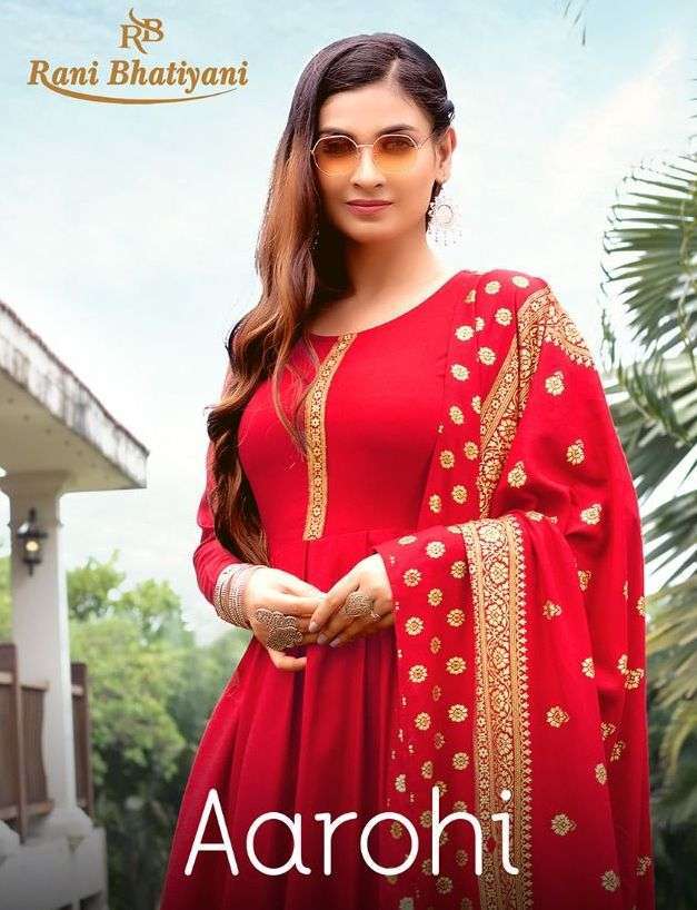 rani bhatiyani aarohi vol 1 series 1001-1006 14 kg rayon kurti with dupatta